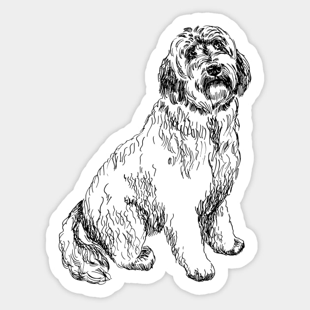 labradoodle portrait Sticker by VicaVeresk